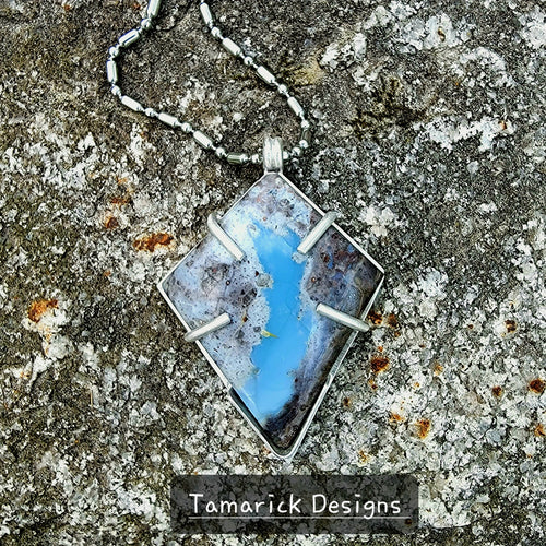 Owyhee Blue Opal sterling necklace SOLD