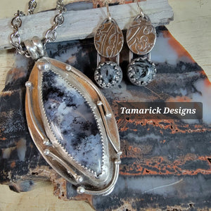 Dendritic Agate Sterling Earrings