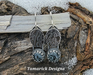 Dendritic Agate Sterling Earrings