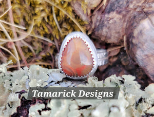 Poppy jasper sterling ring