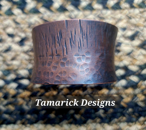 Copper Hand hammered cuff bracelet