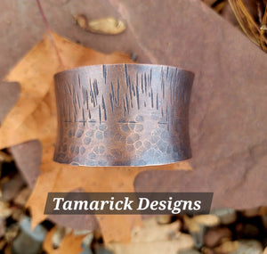 Copper Hand hammered cuff bracelet