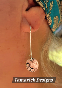 Oval Sterling Disc Earrings