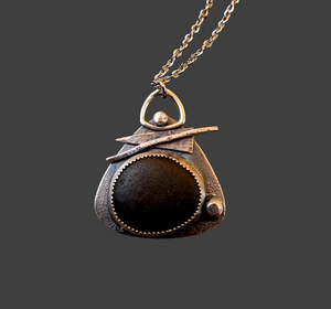 Great Lakes Basalt Triangular Necklace