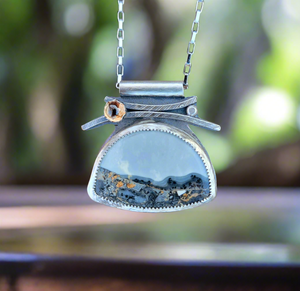 Maligano jasper, citrine & Sterling Necklace SOLD