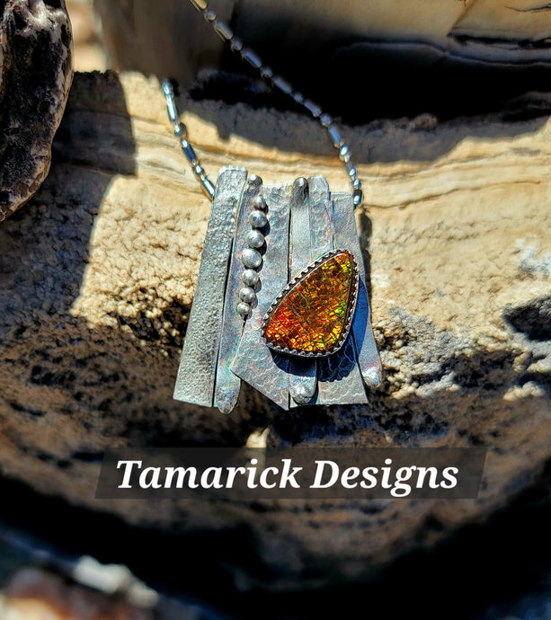 Ammolite Sterling Necklace