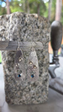 Moonstone, teal kyanite sterling earrings