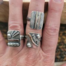 Mixed Metal Linear Funky Ring
