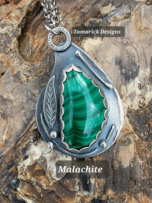 Malachite Sterling Necklace