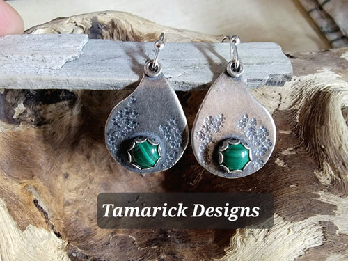 Malachite Teardrop Earrings