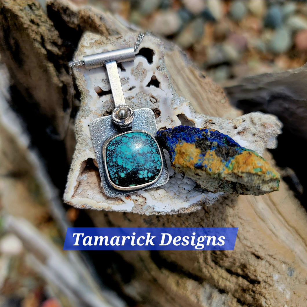 Hubei Turquoise and Sterling Necklace