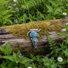 Hubei Turquoise double stone necklace
