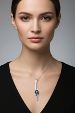 Blue Kyanite Dangle Sterling Necklace
