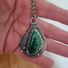 Malachite and Sterling Necklace