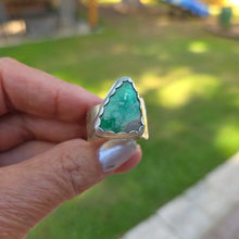 Australian Variscite Sterling Wide Band Ring