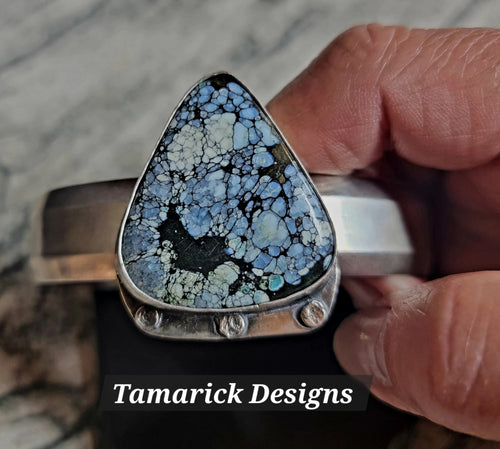 Hubei Turquoise Sterling cuff bracelet