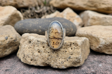 Dendritic Agate Sterling wide band adjustable ring SOLD