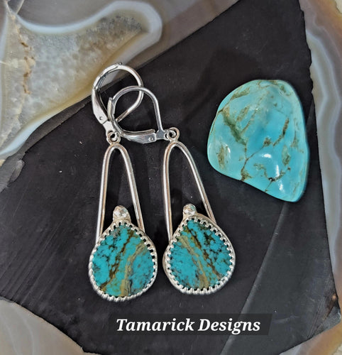 Hubei Turquoise dangle earrings SOLD