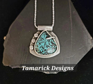 Hubei Turquoise Sterling Teardrop Necklace SOLD