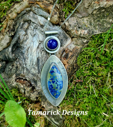 Azurite Chrysocolla Necklace