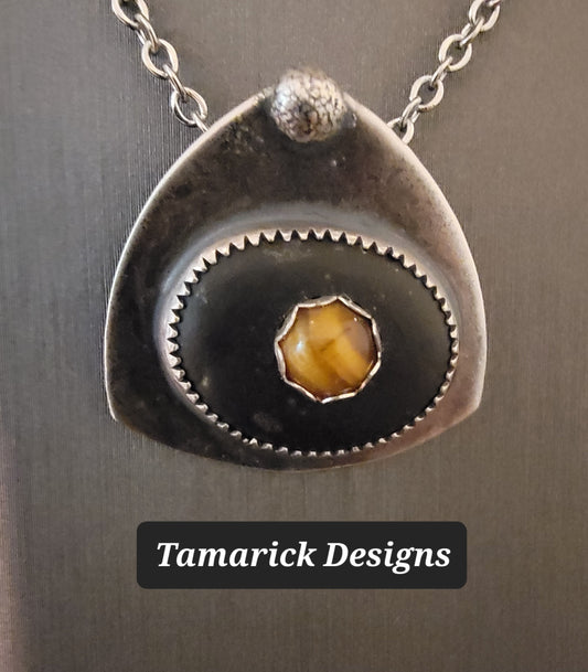 Great Lakes Stone, Sterling and Tiger Eye Necklace