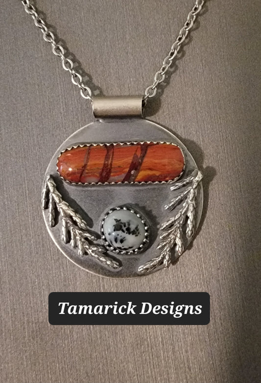 Breccicated Jasper Sterling Necklace
