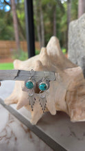 Turquoise fringe dangle earrings