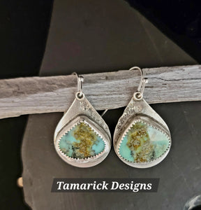 Kingman Turquoise Sterling Earrings