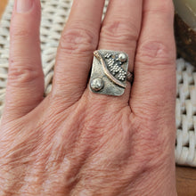 Mixed Metal Winding Path Funky Ring