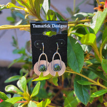 Serpentine and Sterling silver dangle earrings