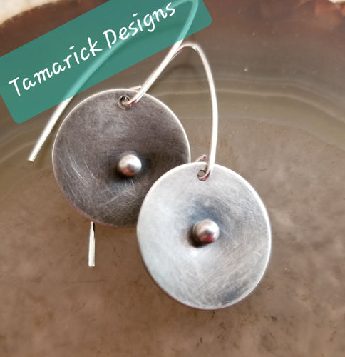 Sterling silver disc earrings SOLD