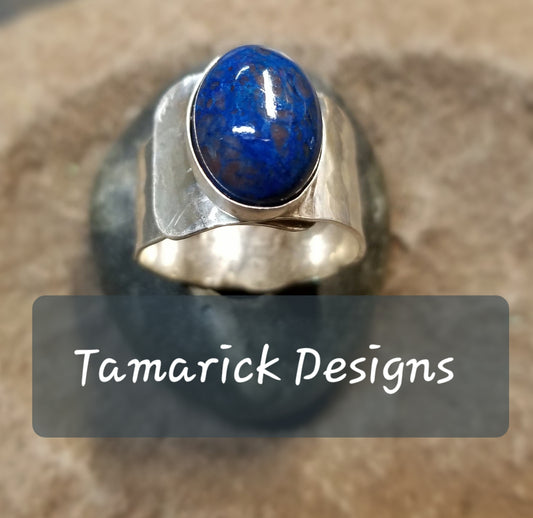 Shattuckite and sterling silver ring SOLD