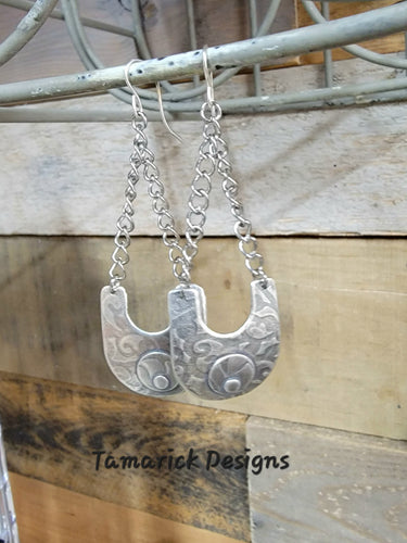 Sterling Silver Textured Earrings