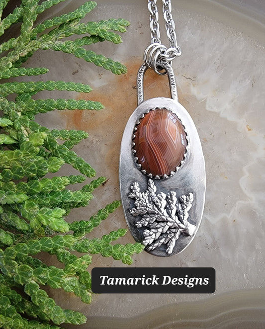 Great Lakes Agate Sterling Necklace