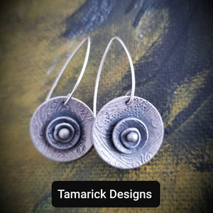 Sterling Silver disc earrings